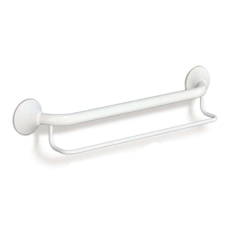 Barre d'appui et porte-serviette 60 cm, blanche