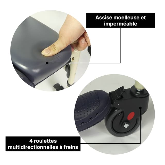 Rehausseur de WC mobile, se relever sans forcer, vue 7